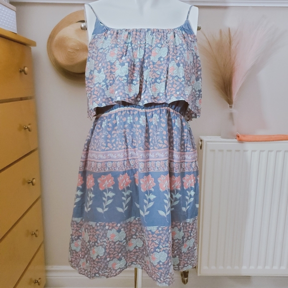 Floral Cascade Waterfall Sundress- Small - Picture 2 of 15